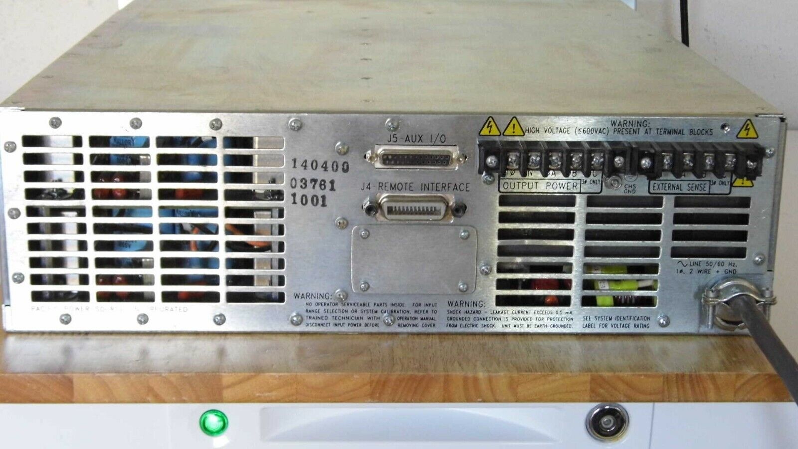 Pacific Power 120ASX-UPC1/G 2KVA 15-1200Hz 1 phase AC Power Source Pacific Power 120ASX-UPC1/G 2KVA 15-1200Hz 1 phase AC Power Source